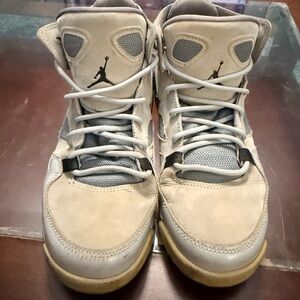 Nike Kids Air Jordan Sneakers in Gray and Cream